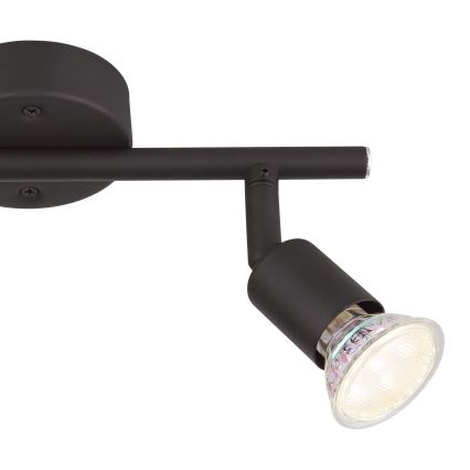 Globo - LED Bodové svietidlo 2xGU10/3W/230V čierna
