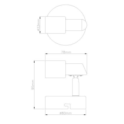 Globo - LED Nástenné bodové svietidlo 1xGU10/3W/230V