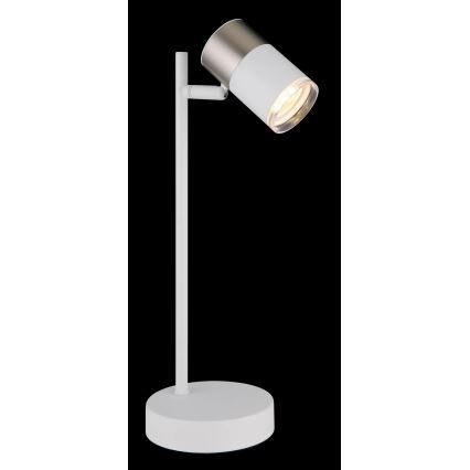 Globo - Stolná lampa 1xGU10/5W/230V biela/matný chróm