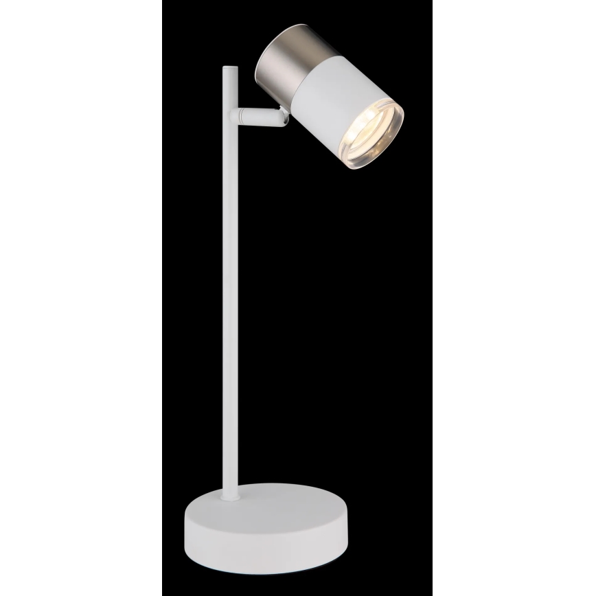 Globo - Stolná lampa 1xGU10/5W/230V biela/matný chróm