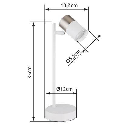 Globo - Stolná lampa 1xGU10/5W/230V biela/matný chróm