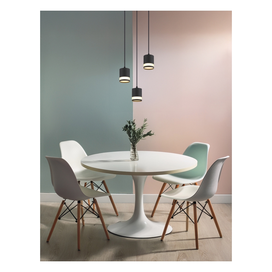 Globo - LED Luster na lanku 3xGX53/7W/230V 3000K čierna