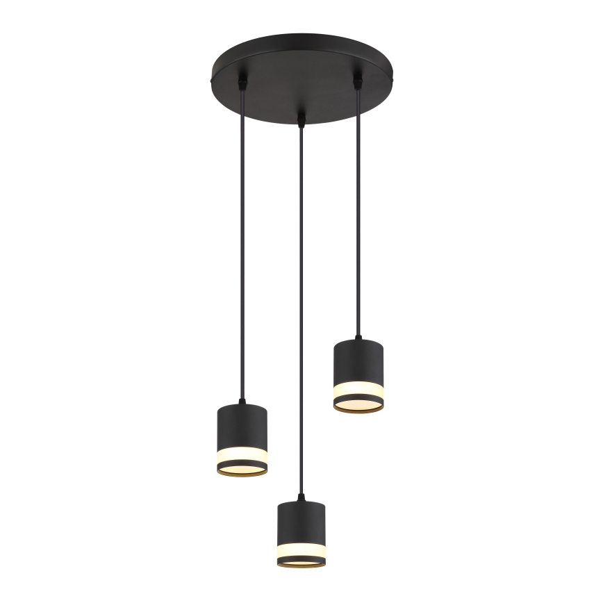 Globo - LED Luster na lanku 3xGX53/7W/230V 3000K čierna