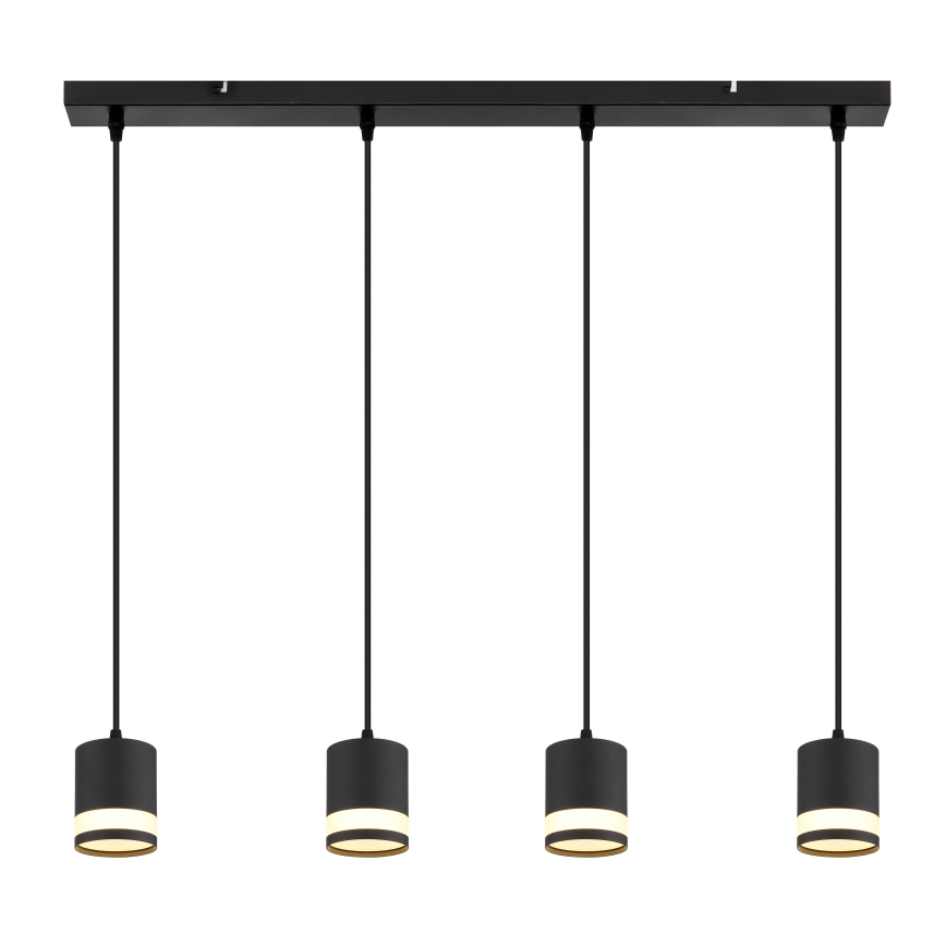 Globo - LED Luster na lanku 4xGX53/7W/230V 3000K čierna
