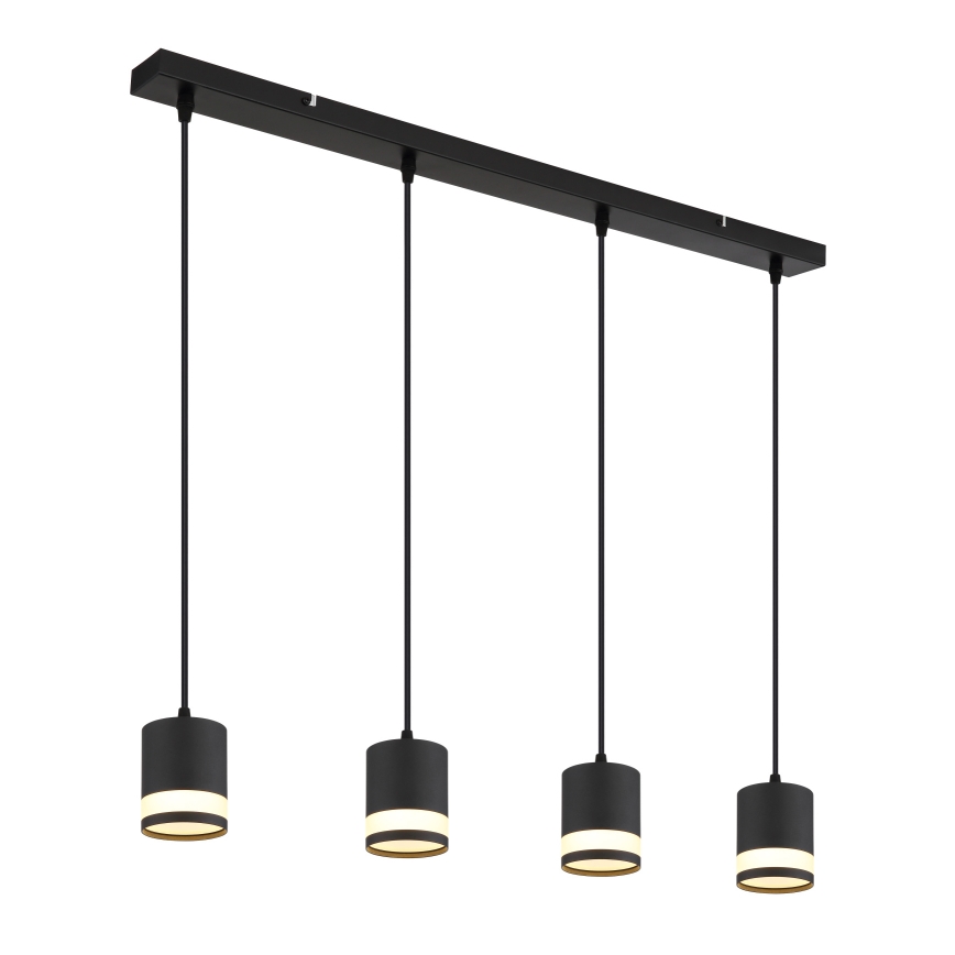 Globo - LED Luster na lanku 4xGX53/7W/230V 3000K čierna