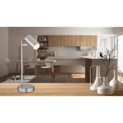 Globo - Stolná lampa 1xGU10/5W/230V matný chróm