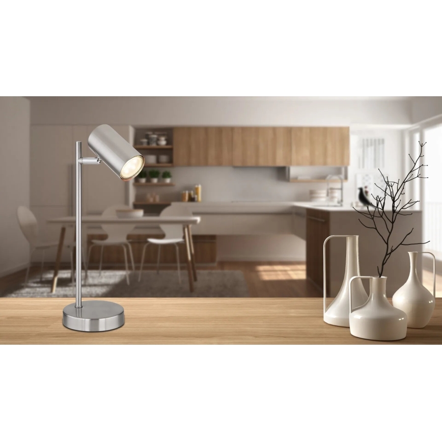 Globo - Stolná lampa 1xGU10/5W/230V matný chróm