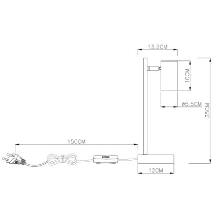 Globo - Stolná lampa 1xGU10/5W/230V