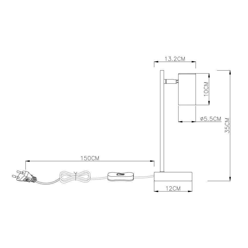 Globo - Stolná lampa 1xGU10/5W/230V