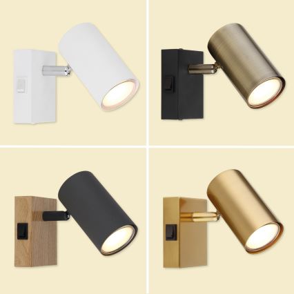 Globo - Nástenné bodové svietidlo 1xGU10/25W/230V čierna