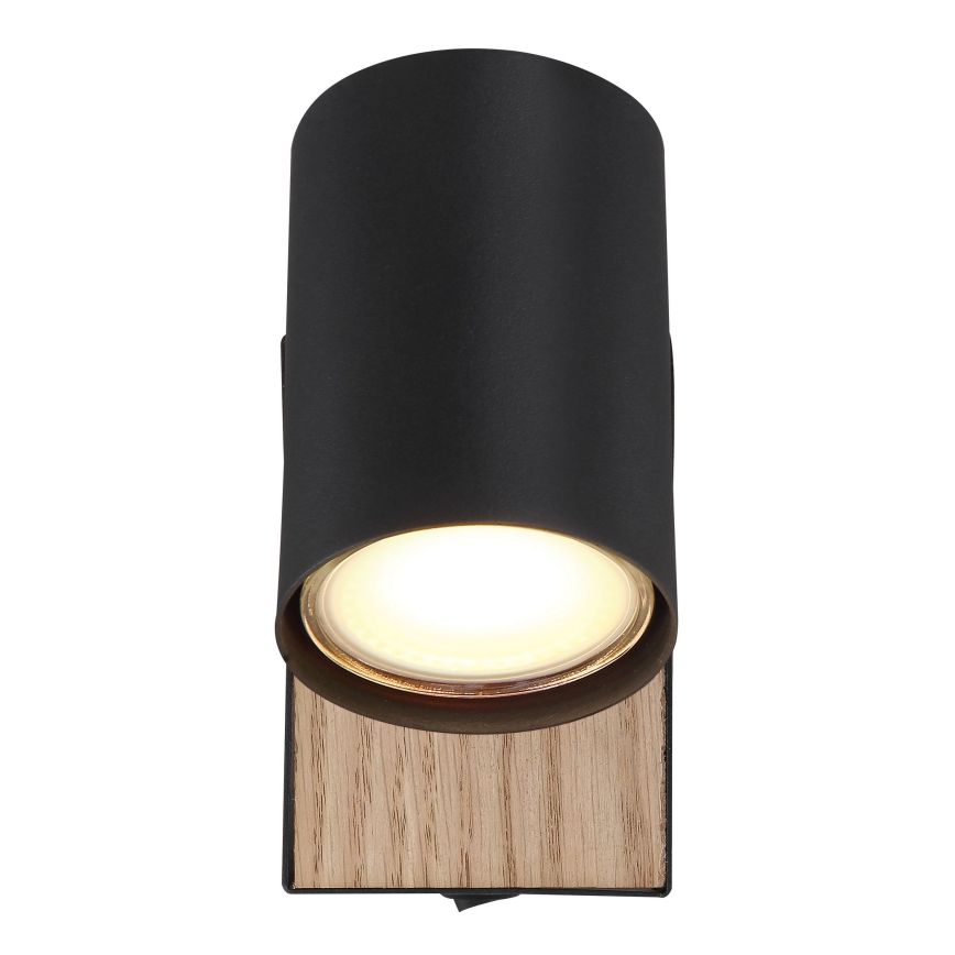 Globo - Nástenné bodové svietidlo 1xGU10/25W/230V čierna/hnedá