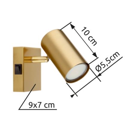Globo -  Nástenné bodové svietidlo 1xGU10/25W/230V šedá/hnedá