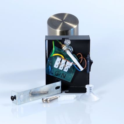 Globo - Nástenné bodové svietidlo 1xGU10/25W/230V čierna/mosadz