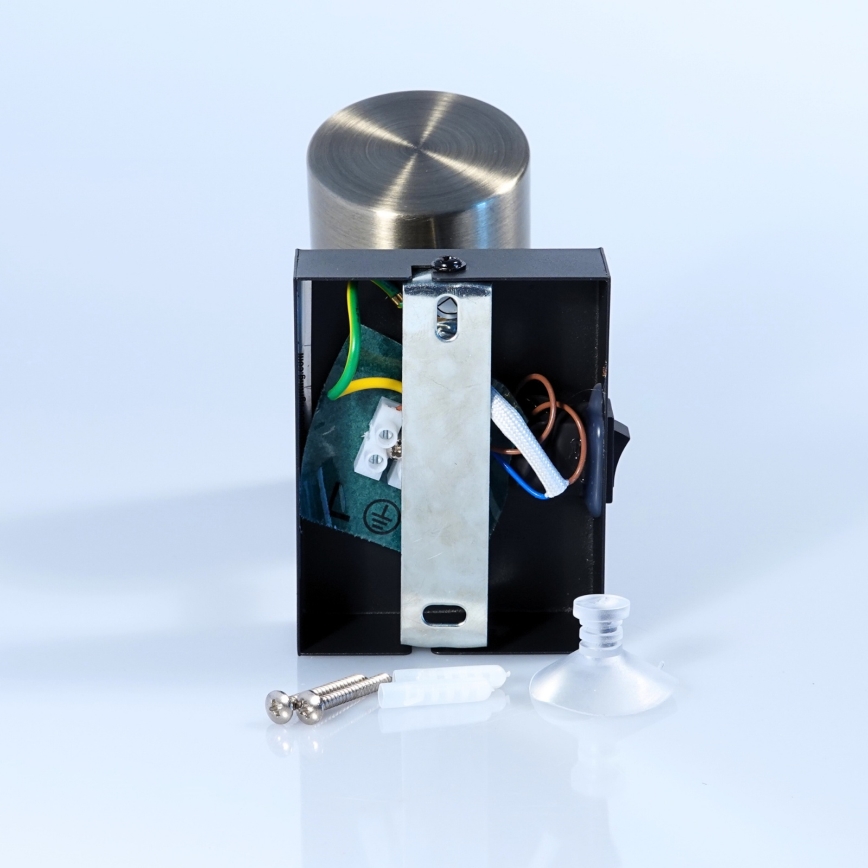 Globo - Nástenné bodové svietidlo 1xGU10/25W/230V čierna/mosadz