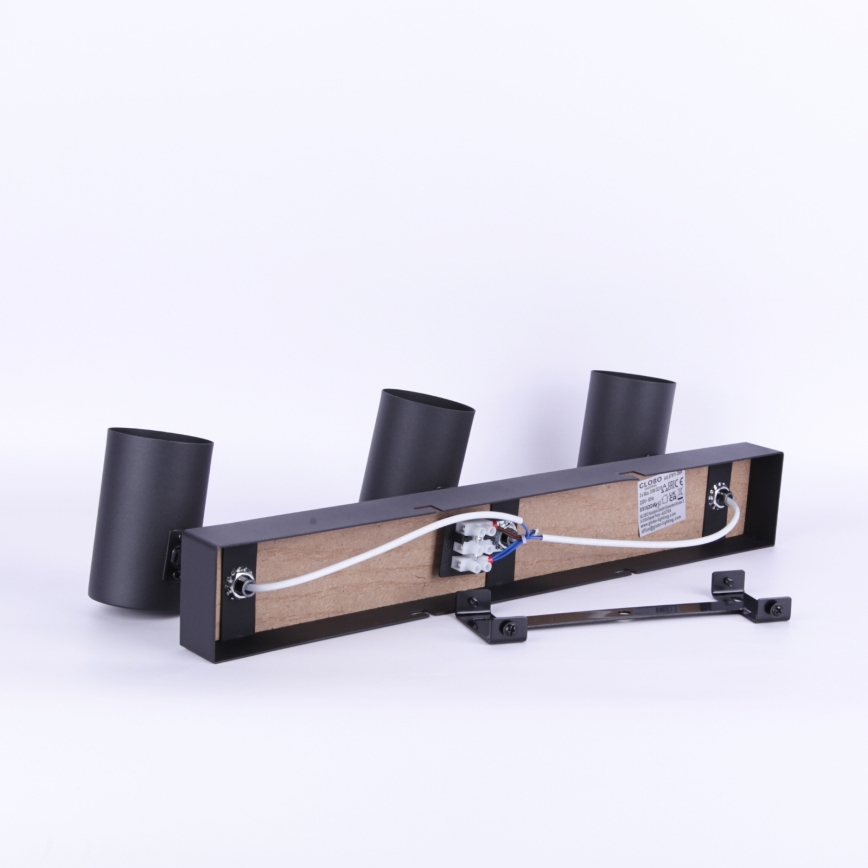 Globo - Bodové svietidlo 3xGU10/35W/230V čierna/hnedá