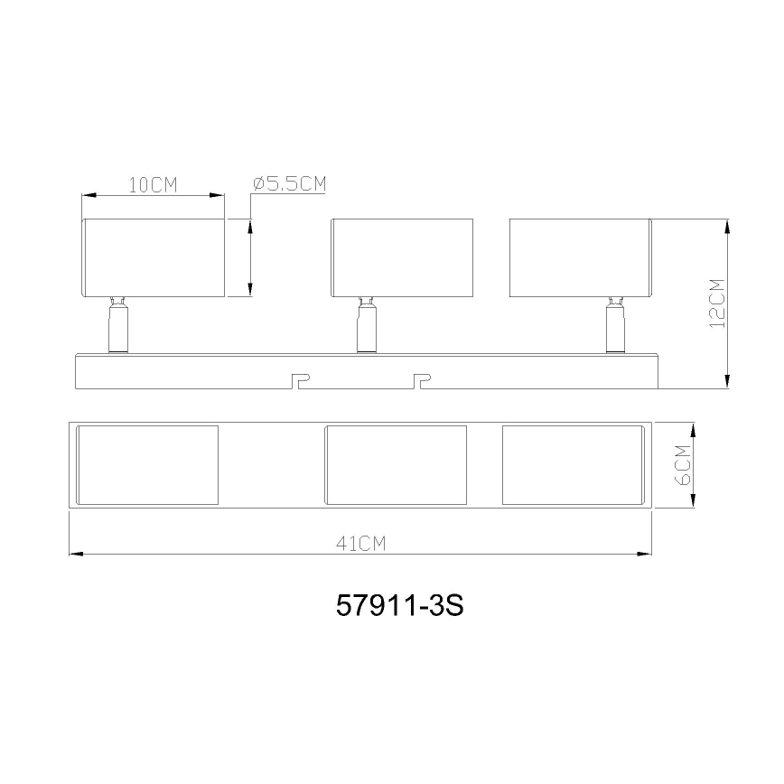 Globo - Bodové svietidlo 3xGU10/35W/230V