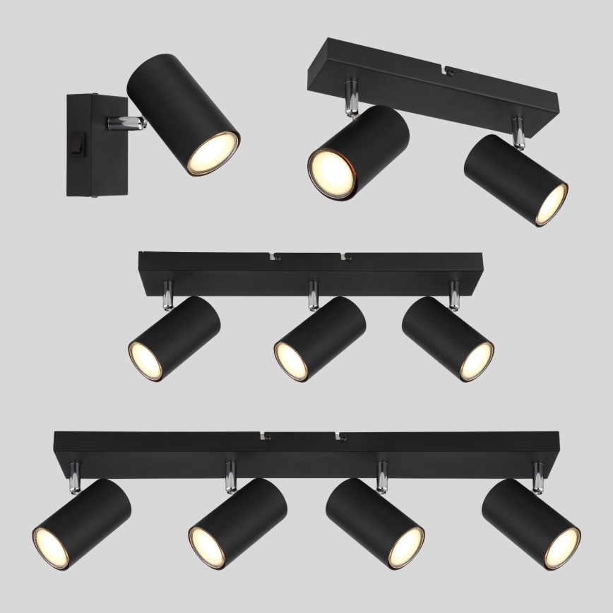 Globo - Bodové svietidlo 4xGU10/35W/230V čierna