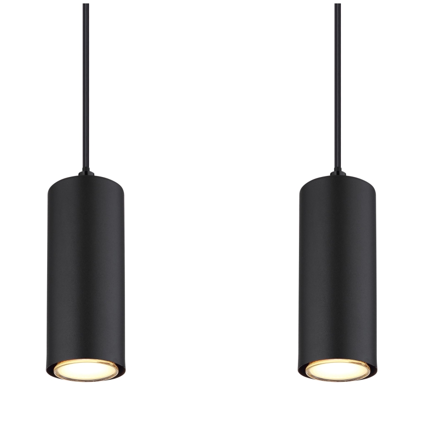 Globo - Luster na lanku 4xGU10/35W/230V čierna/hnedá