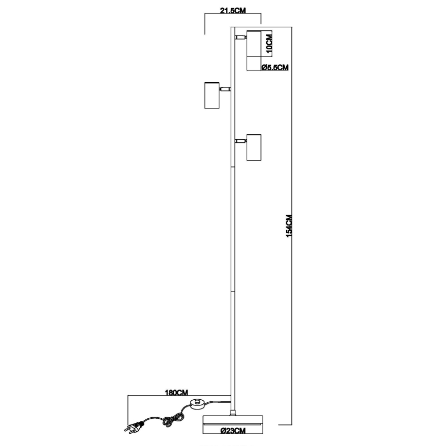 Globo - Stojacia lampa 3xGU10/5W/230V
