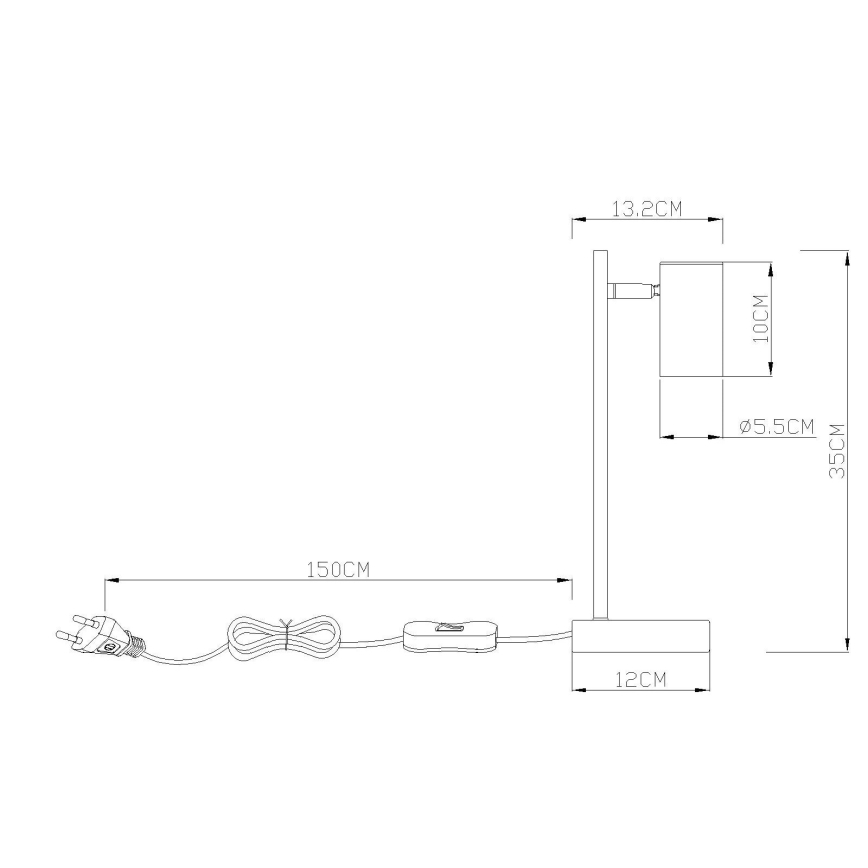 Globo - Stolná lampa 1xGU10/5W/230V šedá/antracit