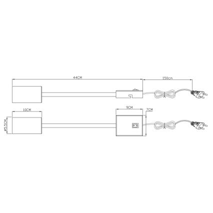 Globo - Flexibilná nástenná lampa 1xGU10/25W/230V čierna/matný chróm