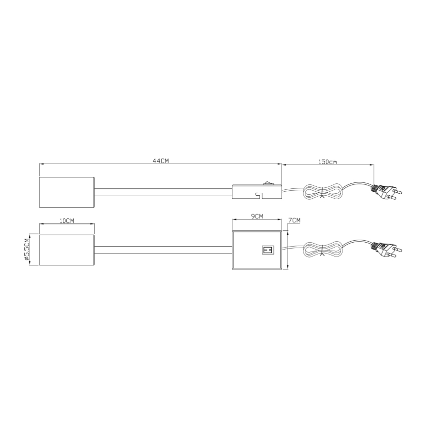 Globo - Flexibilná nástenná lampa 1xGU10/25W/230V čierna/matný chróm
