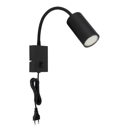 Globo - Flexibilná nástenná lampa 1xGU10/25W/230V čierna
