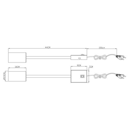 Globo - Flexibilná nástenná lampa ROBBY 1xGU10/25W/230V čierna