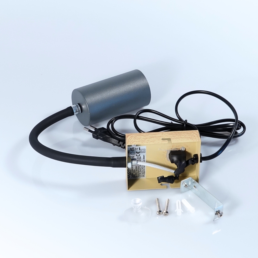 Globo - Flexibilná nástenná lampa 1xGU10/25W/230V šedá/hnedá