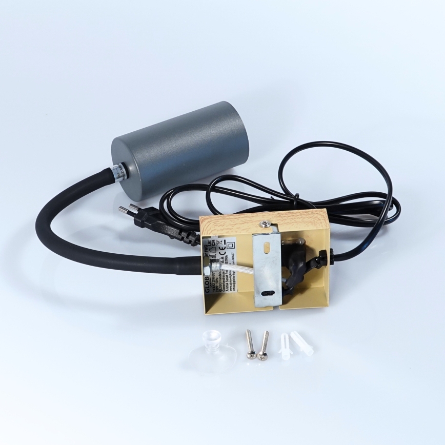 Globo - Flexibilná nástenná lampa 1xGU10/25W/230V šedá/hnedá