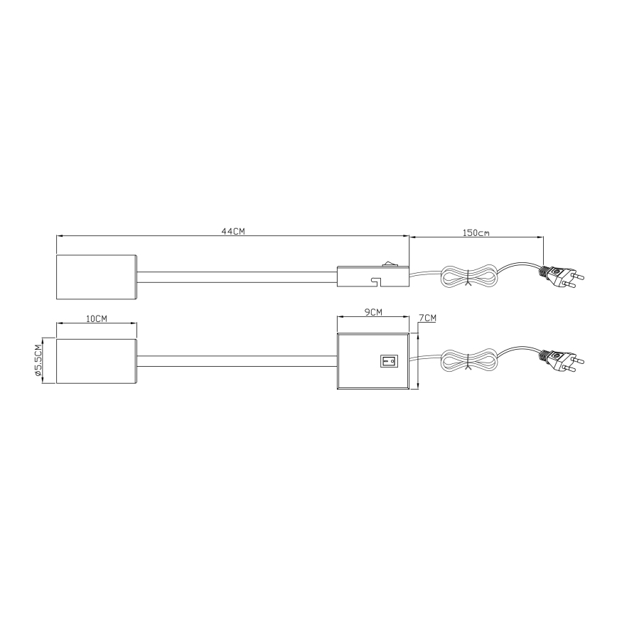 Globo - Flexibilná nástenná lampa 1xGU10/25W/230V šedá/hnedá