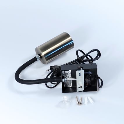 Globo - Flexibilná nástenná lampa 1xGU10/25W/230V čierna/mosadz