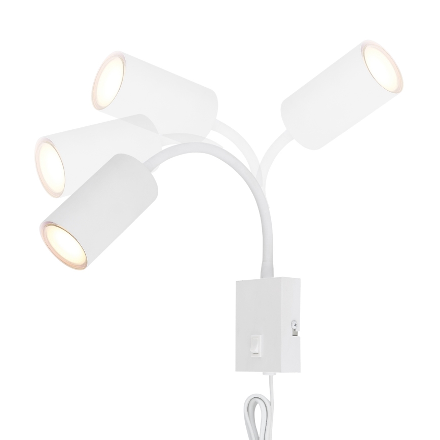 Globo - Flexibilná nástenná lampa 1xGU10/25W/230V biela