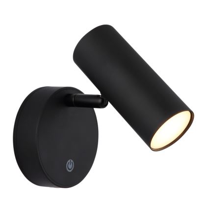 Globo - LED stmievateľné nabíjateľné nástenné bodové svietidlo LED/0,4W/3,7V 1800 mAh čierne