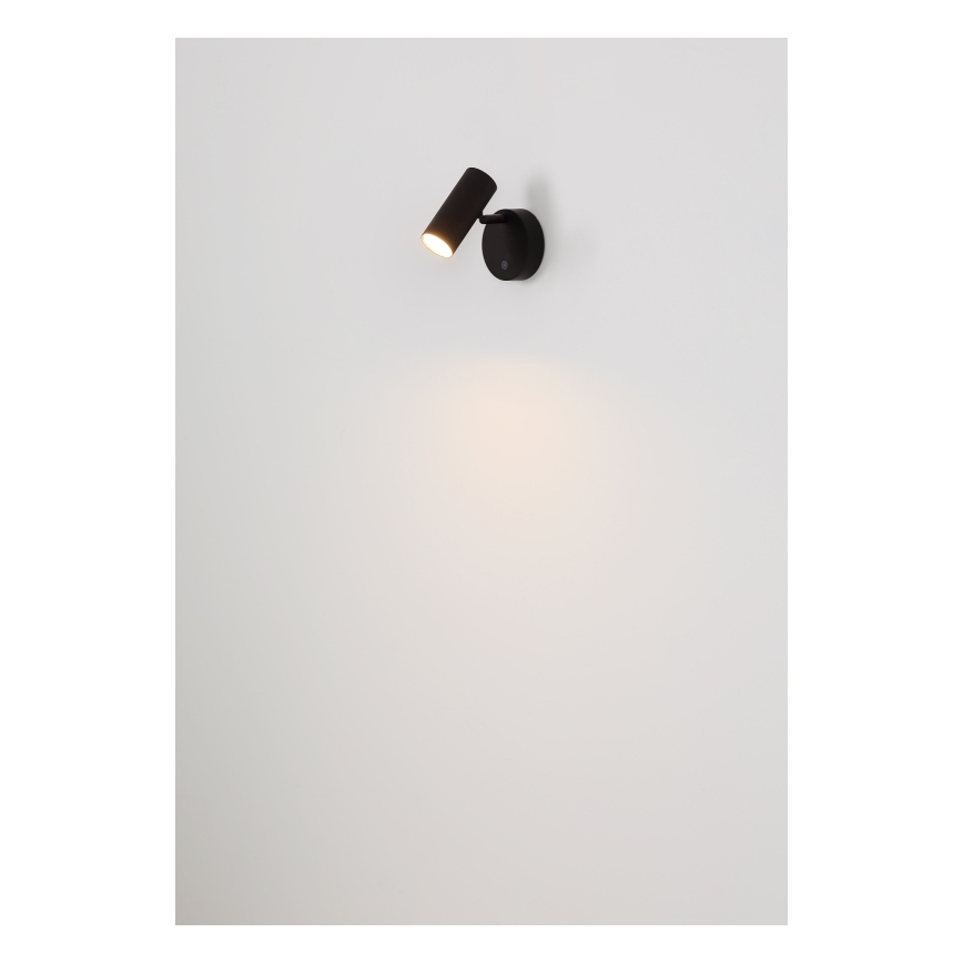 Globo - LED stmievateľné nabíjateľné nástenné bodové svietidlo LED/0,4W/3,7V 1800 mAh čierne
