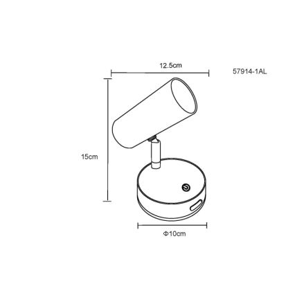 Globo - LED stmievateľné nástenné bodové svietidlo LED/0,4W/3,7V 1800 mAh