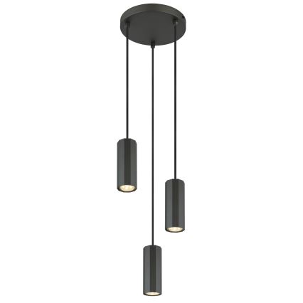 Globo - Luster na lanku 3xGU10/25W/230V čierna