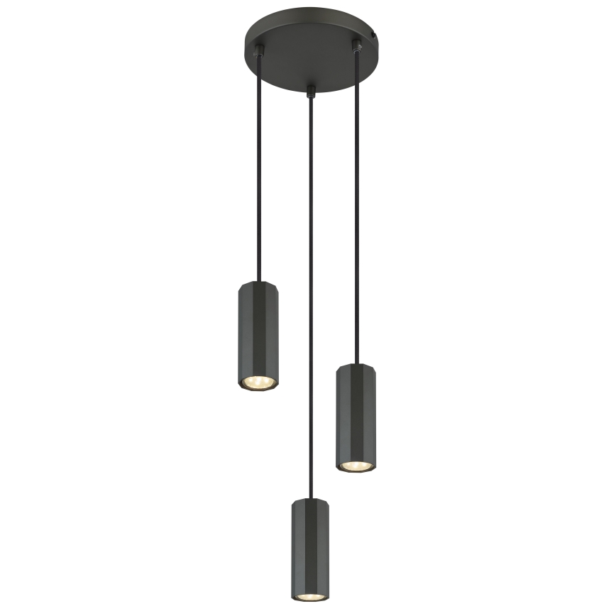 Globo - Luster na lanku 3xGU10/25W/230V čierna