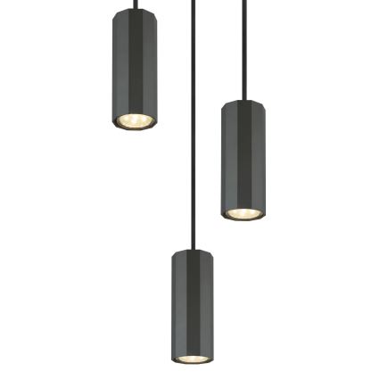Globo - Luster na lanku 3xGU10/25W/230V čierna