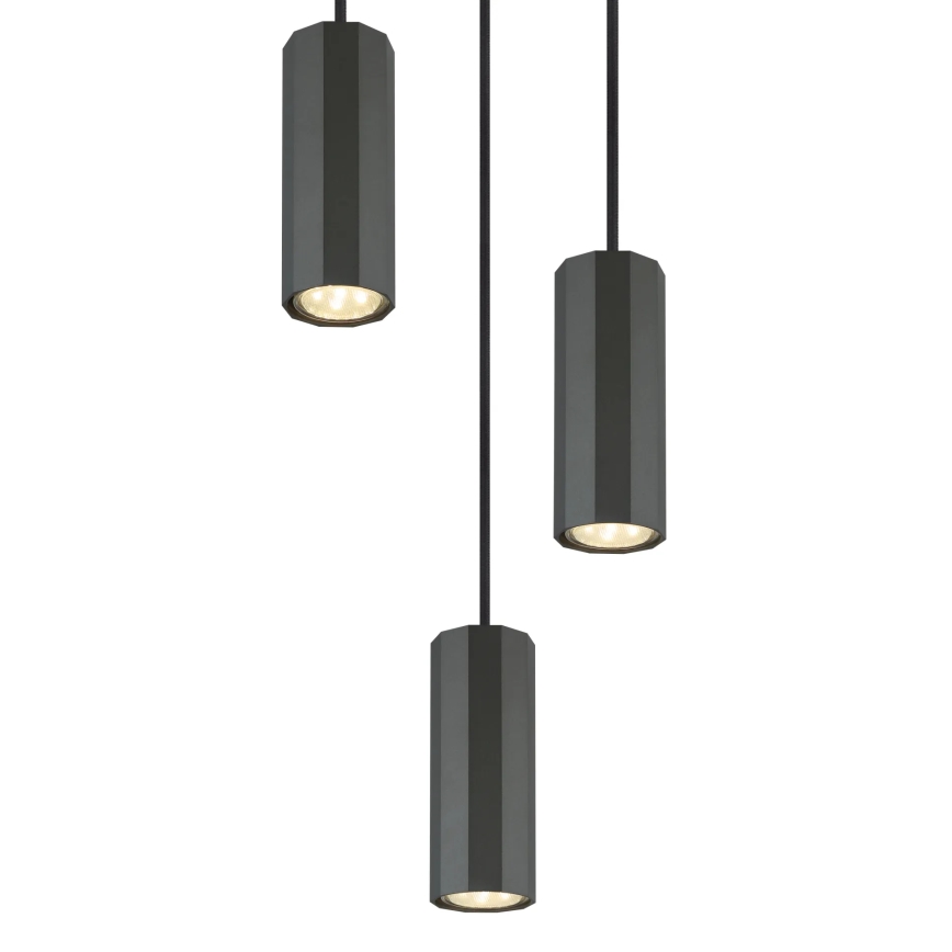 Globo - Luster na lanku 3xGU10/25W/230V čierna