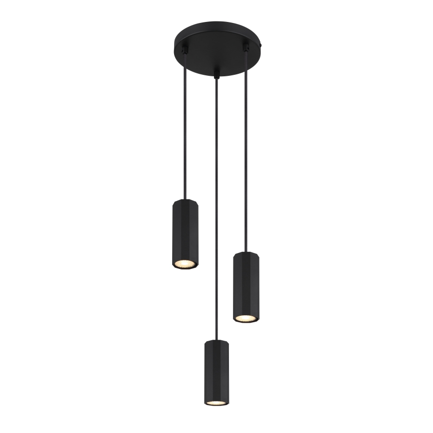 Globo - Luster na lanku 3xGU10/25W/230V čierna