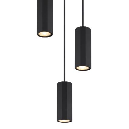Globo - Luster na lanku 3xGU10/25W/230V čierna