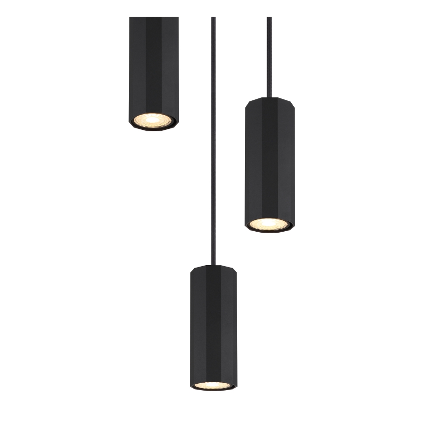 Globo - Luster na lanku 3xGU10/25W/230V čierna
