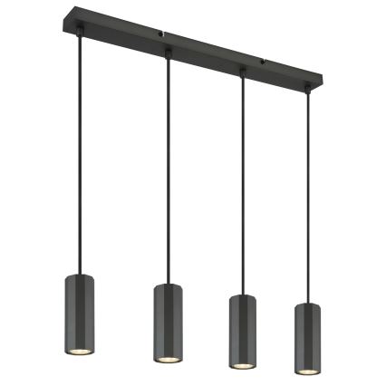 Globo - Luster na lanku 4xGU10/25W/230V čierna