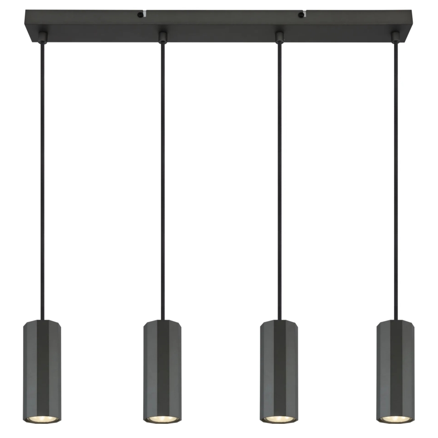 Globo - Luster na lanku 4xGU10/25W/230V čierna