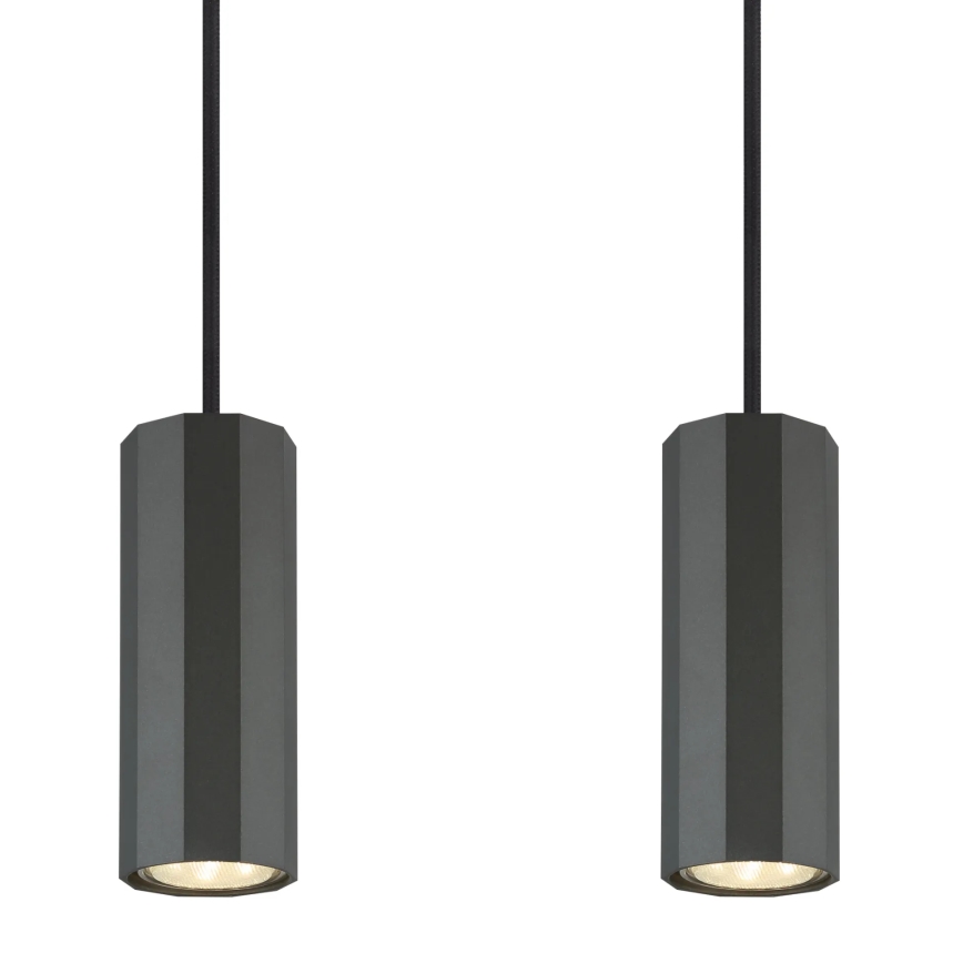 Globo - Luster na lanku 4xGU10/25W/230V čierna