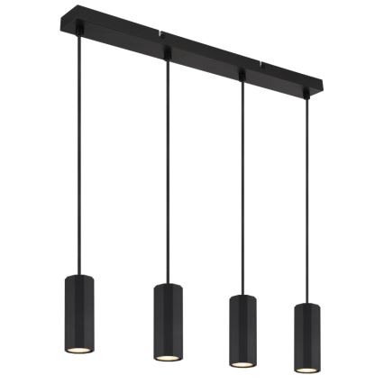 Globo - Luster na lanku 4xGU10/25W/230V čierna