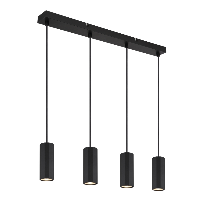 Globo - Luster na lanku 4xGU10/25W/230V čierna