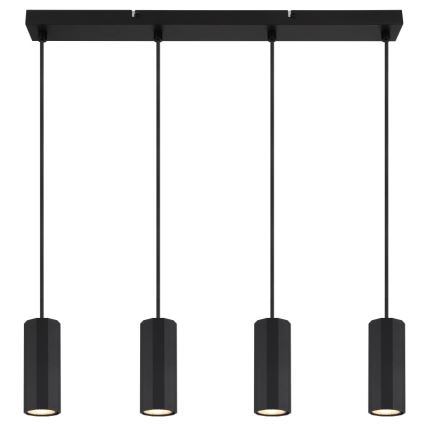 Globo - Luster na lanku 4xGU10/25W/230V čierna
