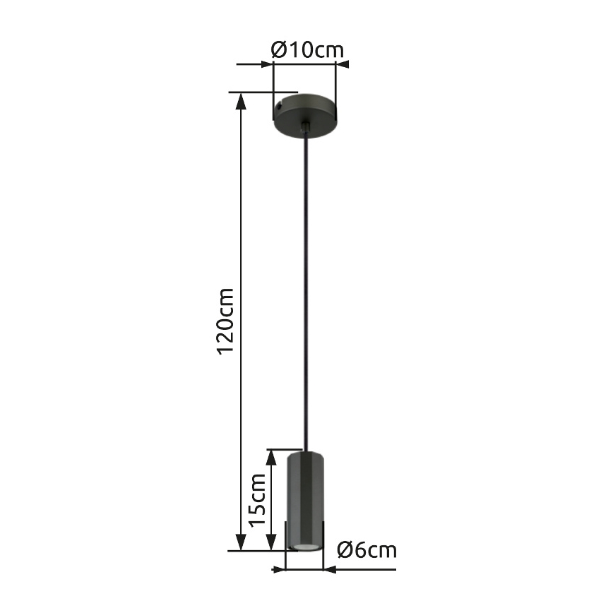 Globo - Luster na lanku 1xGU10/25W/230V čierna